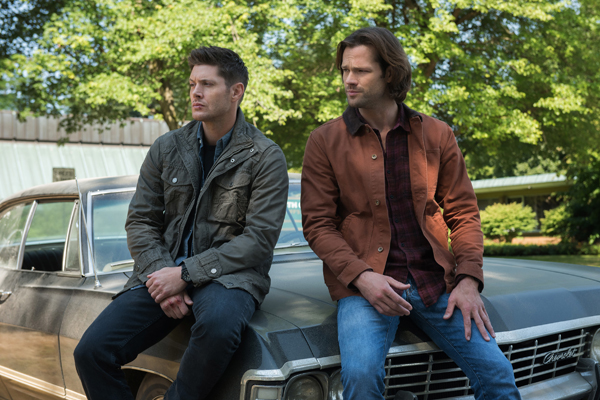 Supernatural -- "Lost and Found -- Image Number: SN1301a_0112r.jpg -- Pictured (L-R): Jensen Ackles as Dean and Jared Padalecki as Sam -- Photo: Dean Buscher/The CW -- Ã?Â©2017 The CW Network, LLC All Rights Reserved.